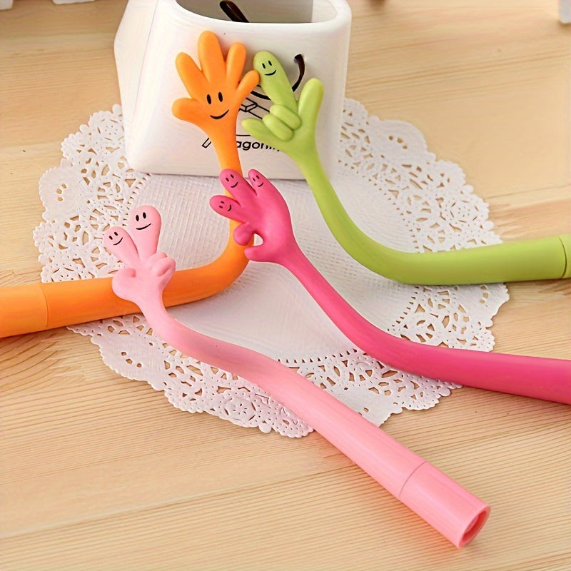 10pcs Fun Bendable Finger Ballpoint Pens - Creative Office Supplies & Craft Gift Set