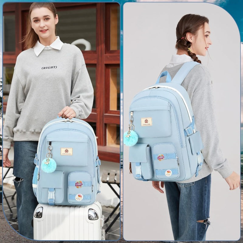 15.6 Inch Laptop Backpack for Teens Girls & Women - Large Capacity School Backpack with Anti-Theft Pocket