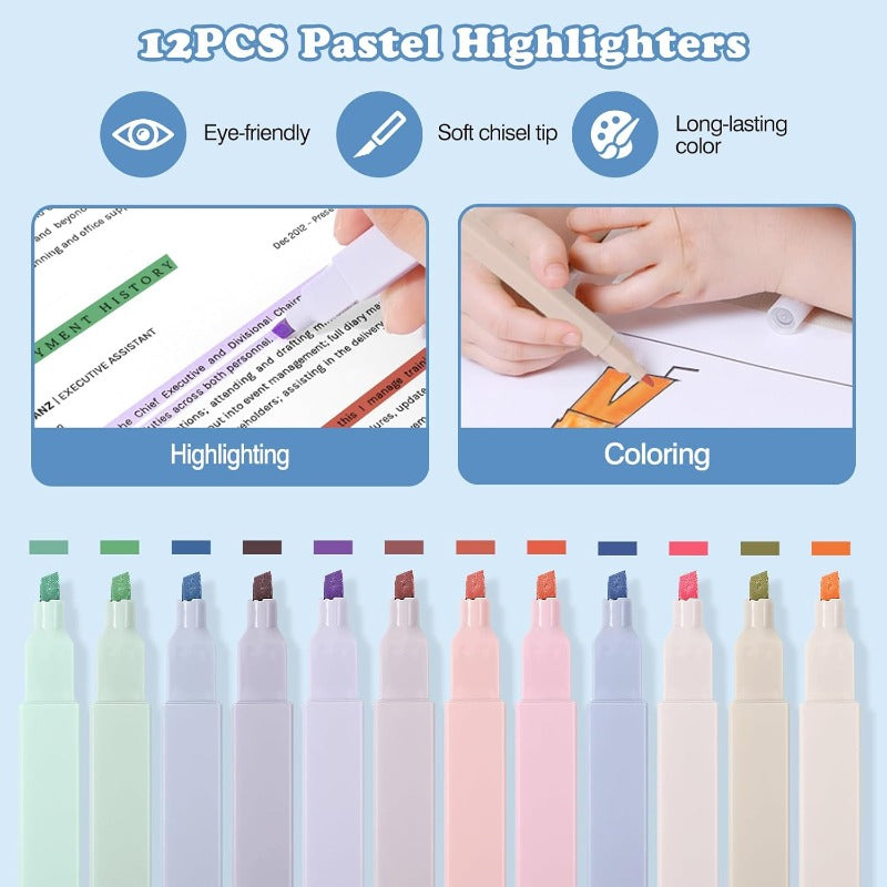 MoKo 56 PCS Aesthetic School Supplies with Pencil Pouch Cute Stationery Set for Students Office
