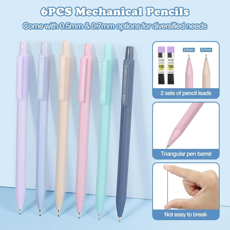MoKo 56 PCS Aesthetic School Supplies with Pencil Pouch Cute Stationery Set for Students Office