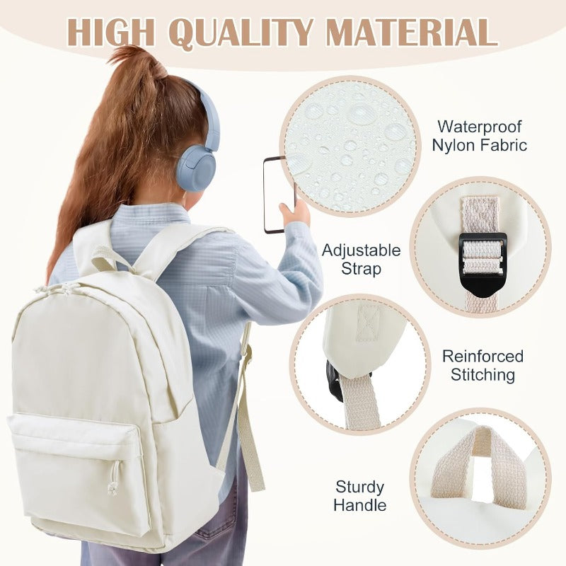 Cunno 3 Pcs School Backpack for Teen Girls Bookbags Lightweight Set with Lunch Box