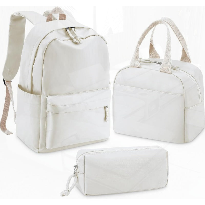 Cunno 3 Pcs School Backpack for Teen Girls Bookbags Lightweight Set with Lunch Box