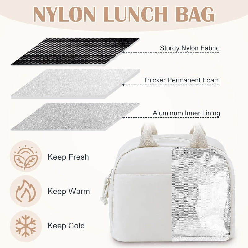 Cunno 3 Pcs School Backpack for Teen Girls Bookbags Lightweight Set with Lunch Box