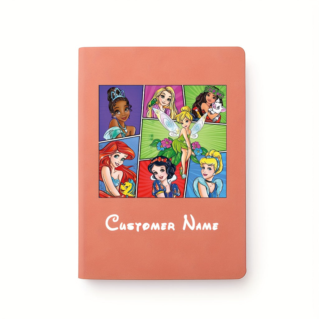 1pc Disney Princesses Personalized Name Notebook - Custom Princess Journal with Cinderella