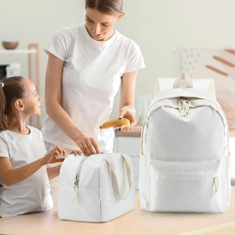 Cunno 3 Pcs School Backpack for Teen Girls Bookbags Lightweight Set with Lunch Box
