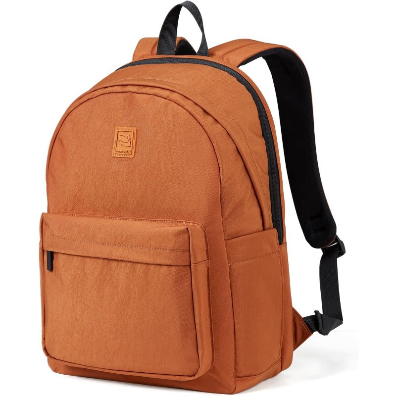 Hanke Travel Backpack for Women Men Small College Laptop Backpack Lightweight WaterResistant Work Bookbag Cute Casual Daypack for 15.6 Inch Laptop Reddish Brown