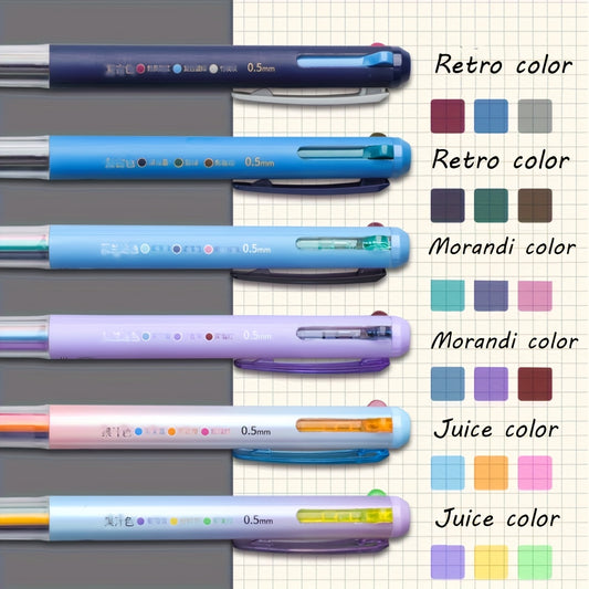 6pcs Fine Point Gel Pens 6pcs Fine Point 0.5mm Click Gel Pens