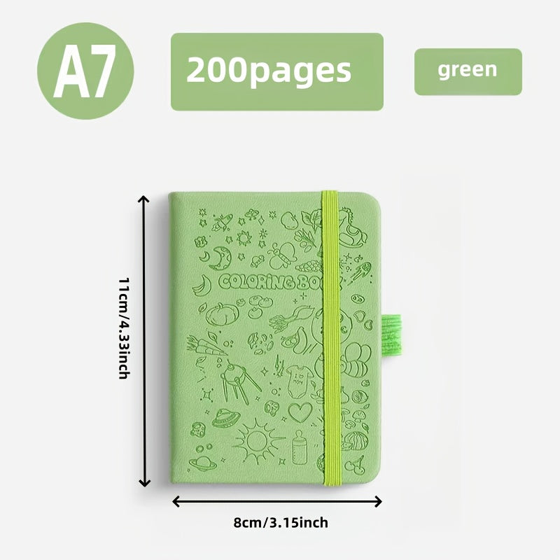 6-Pack Random Colors Cartoon-Themed Hardcover Notebooks with Elastic Closure