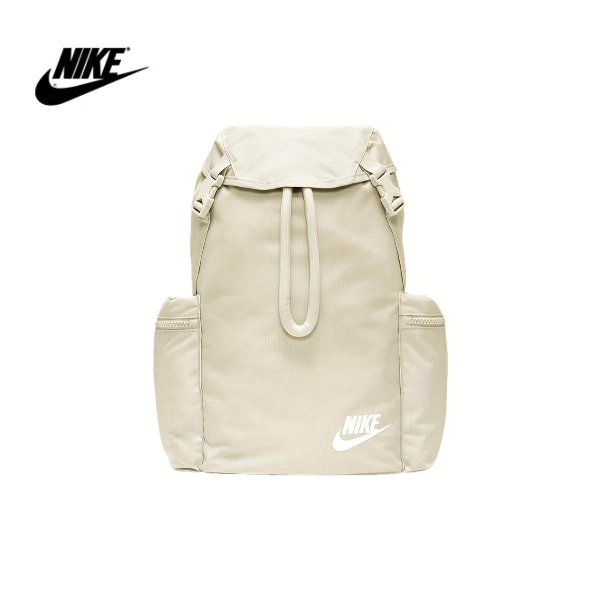 Nike Heritage Trendy Sports Backpack, Unisex Couple Style Brown & White BA6150-104