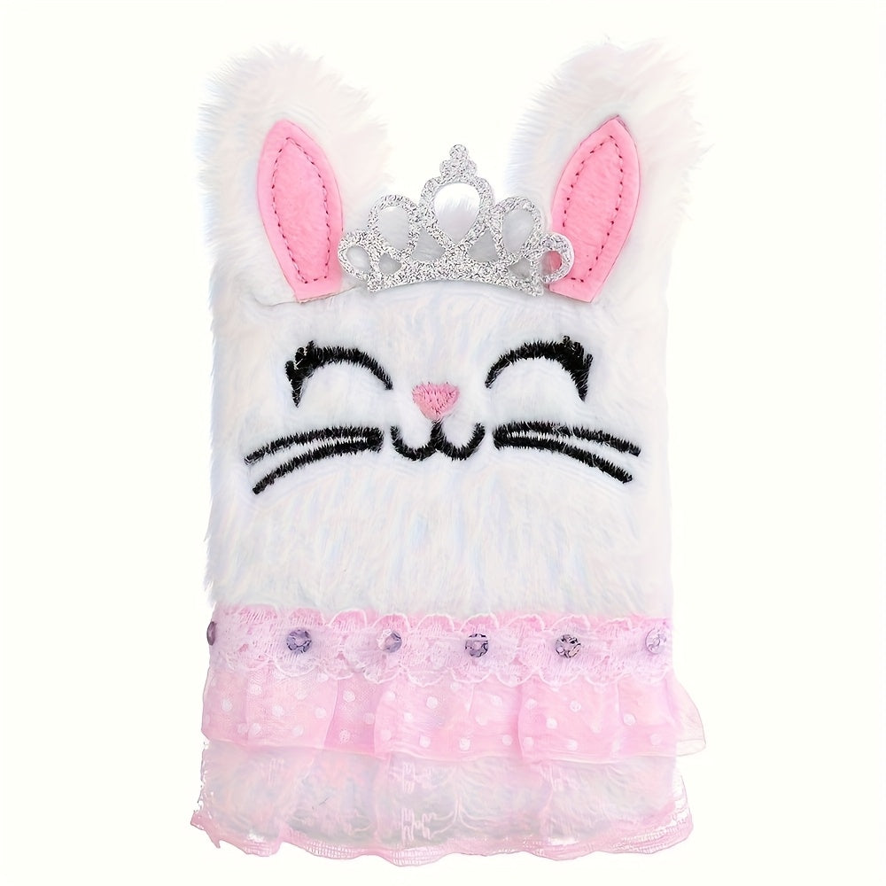 1\u002F2pcs Animal Plush Notebook - Soft Cover Cartoon Journal with Cute Design