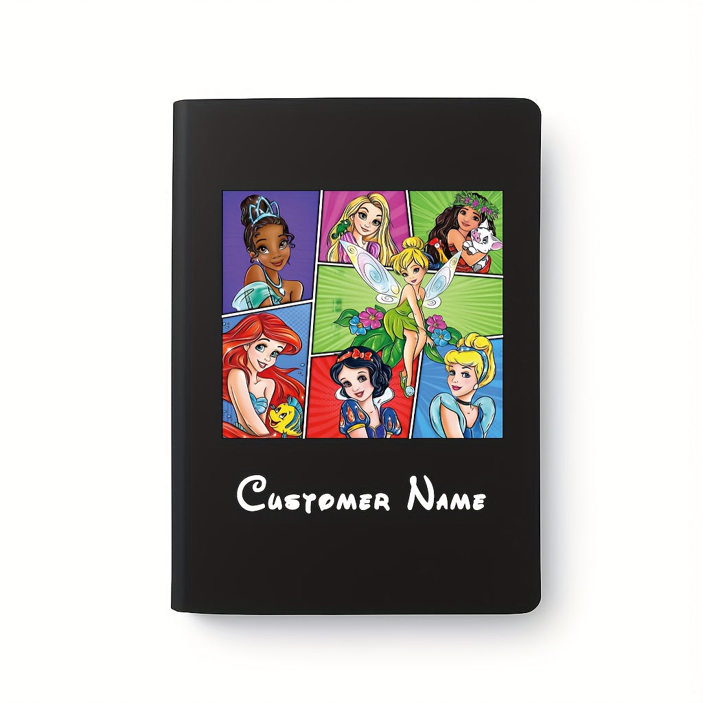 1pc Disney Princesses Personalized Name Notebook - Custom Princess Journal with Cinderella