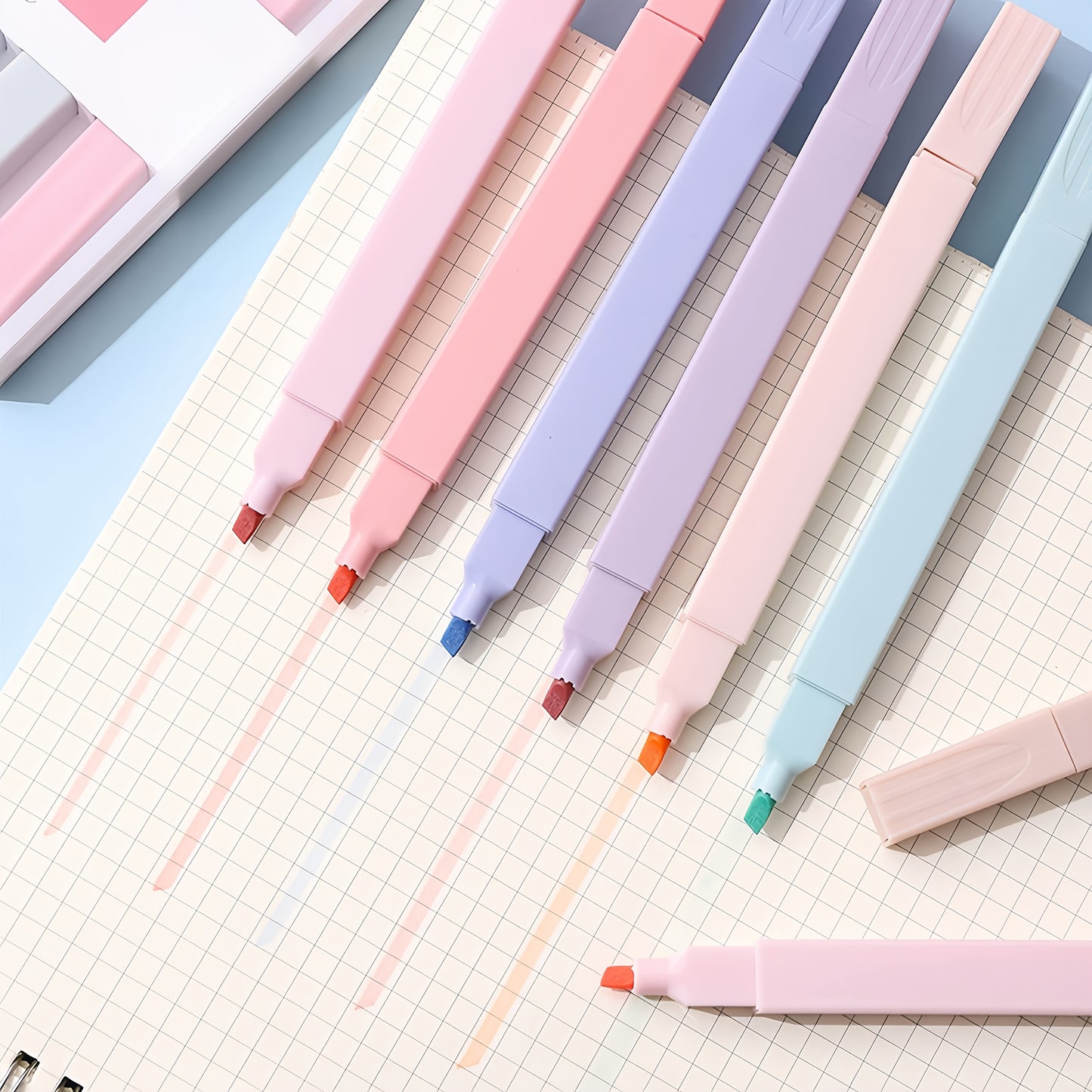 Aesthetics Bible Highlighter Ballpoint Pen Set, No Ink Bleed