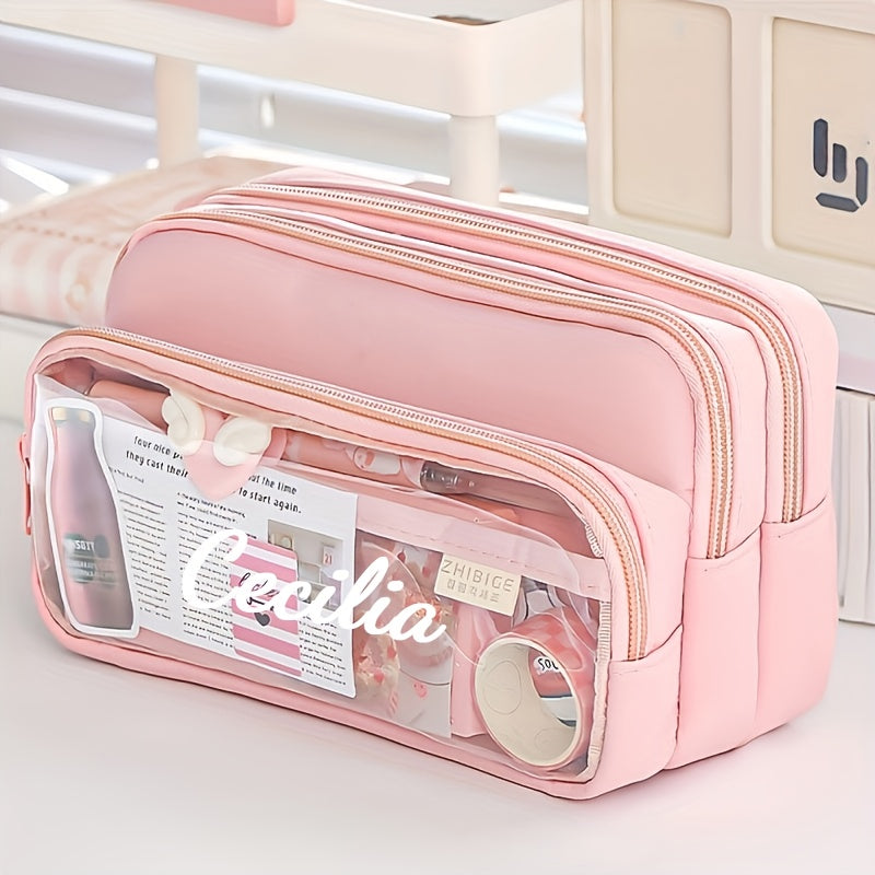 Personalized Light Blue Pen Case with