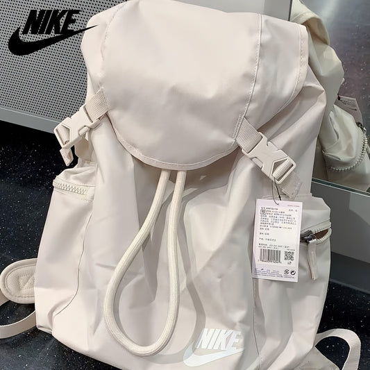Nike Heritage Trendy Sports Backpack, Unisex Couple Style Brown & White BA6150-104