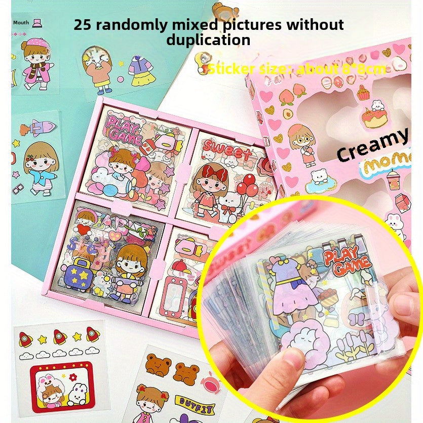 Cute Cat Style Coloring Page Illustration Journal Book Girl's Heart Diary Amazon Simple Notebook Ins Style