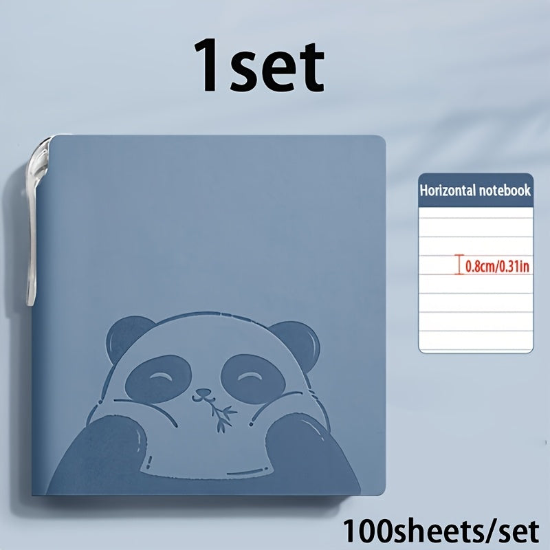 1set Cute Panda Notebook 1set Super Cute Panda Square Small Notebook