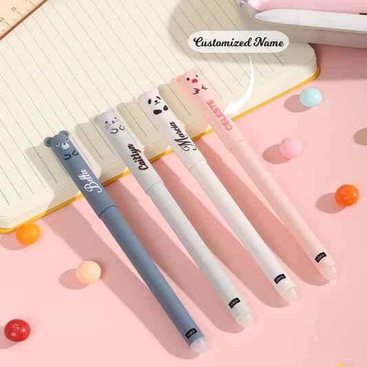 20pcs Custom Personalized Name Erasable Gel Pens, Cute Stationery