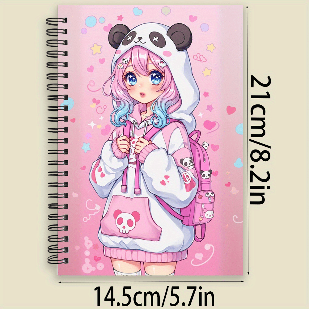 Girl Spiral Notebook - 5.7x8.3in, High-Quality College Ruled Paper