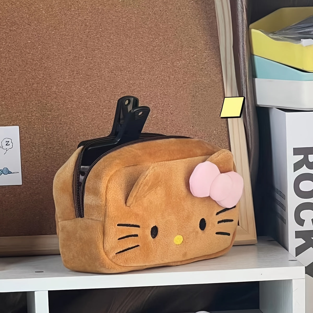 1pc Sanrio Hollow Kitty Compact Portable Pencil Case Stationery Organizer Pen Holder