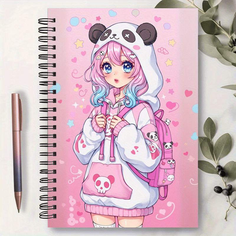 Girl Spiral Notebook - 5.7x8.3in, High-Quality College Ruled Paper