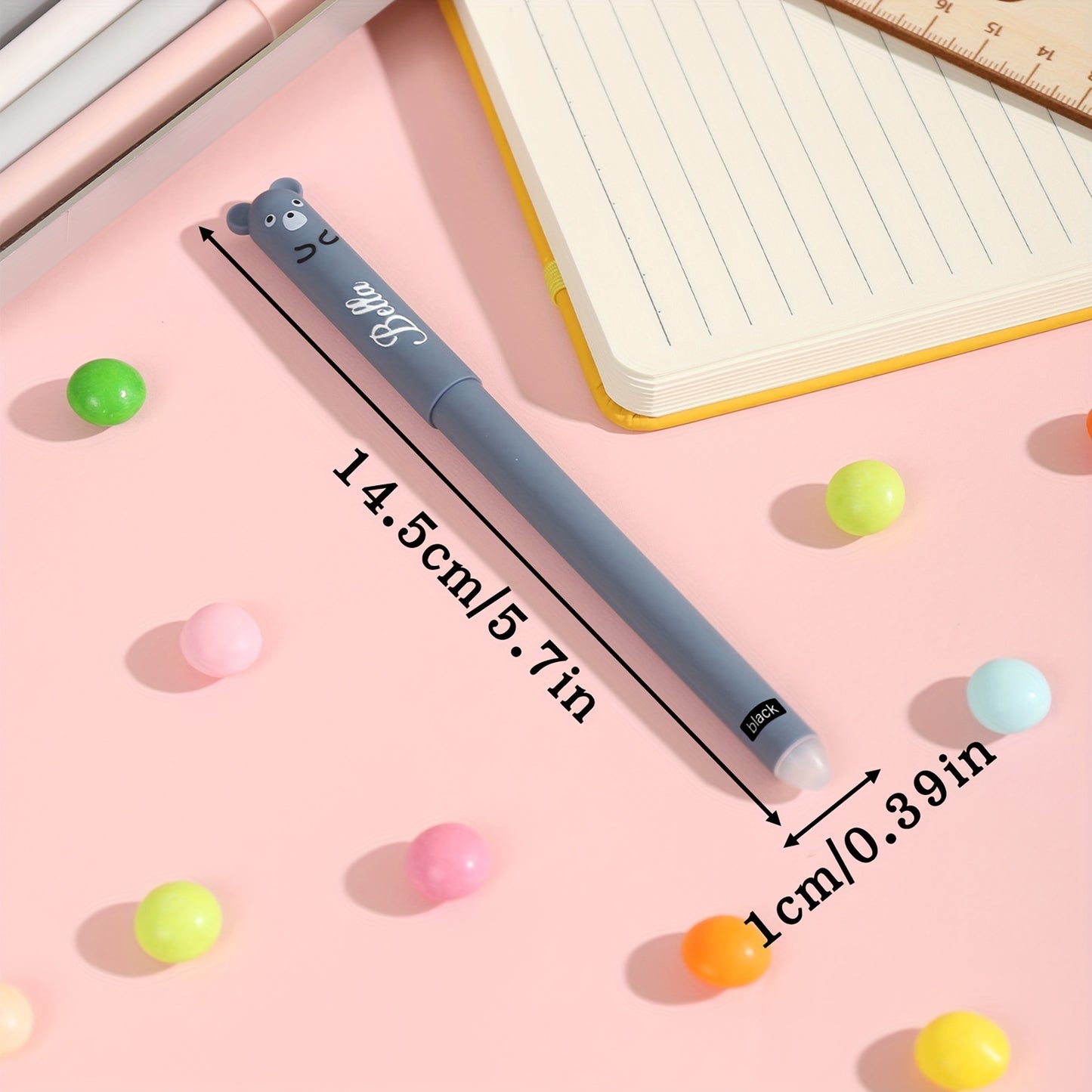 20pcs Custom Personalized Name Erasable Gel Pens, Cute Stationery