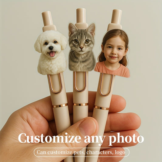 Personalized ballpoint pen, DIY photo custom motivational ballpoint pen, acrylic pet photo printing