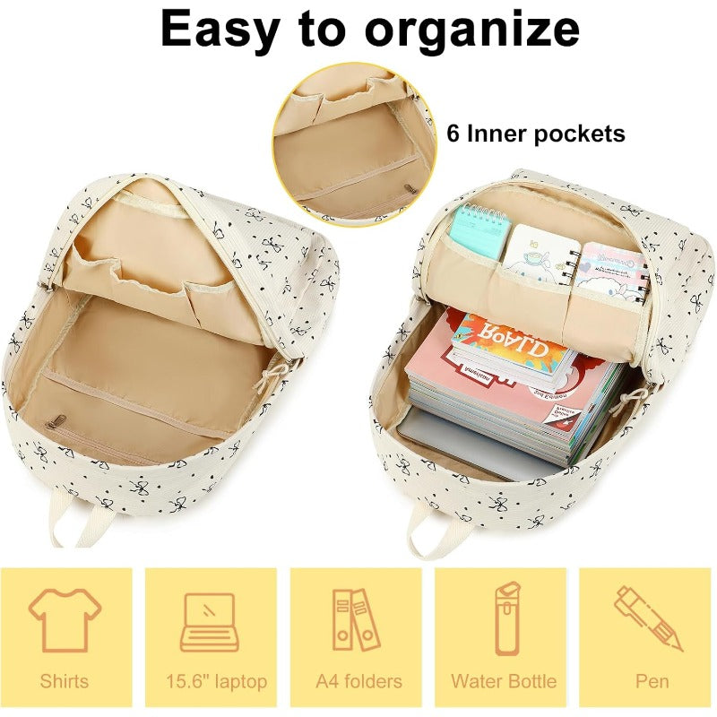 Lightweight School Backpack for Teens Girls & Women - Large Capacity 15.6 Inch Laptop Bag with 15.6\