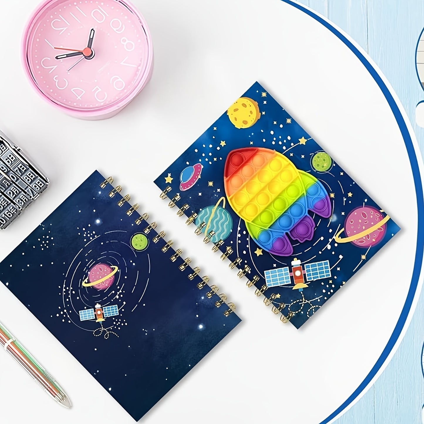 2pcs Unzipped Notebook Set, One 8.5X5.3-Inch Notebook with 80 Sheets And 160 Pages