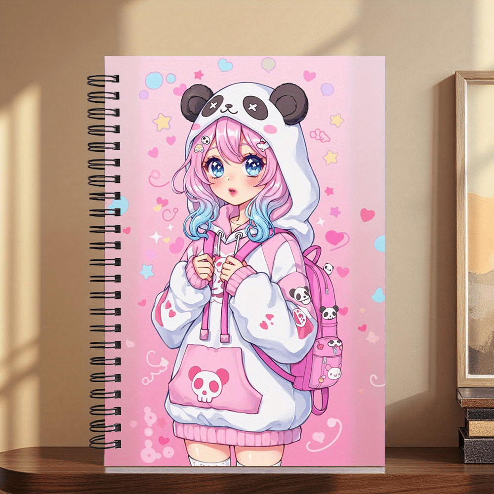 Girl Spiral Notebook - 5.7x8.3in, High-Quality College Ruled Paper