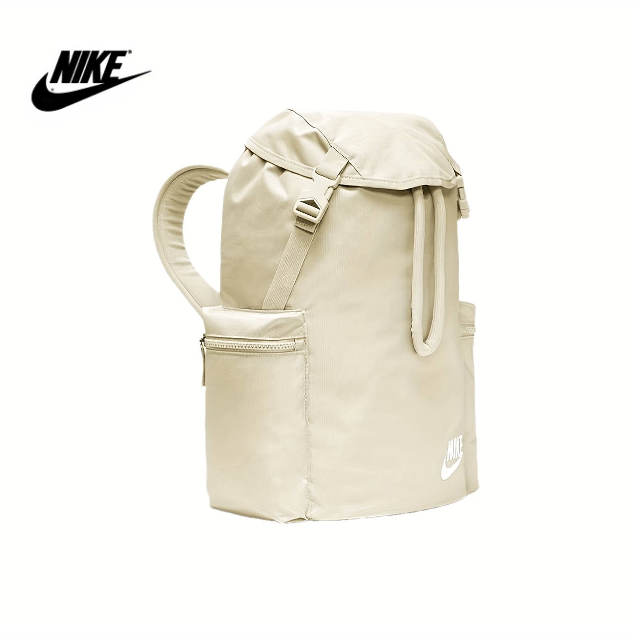 Nike Heritage Trendy Sports Backpack, Unisex Couple Style Brown & White BA6150-104