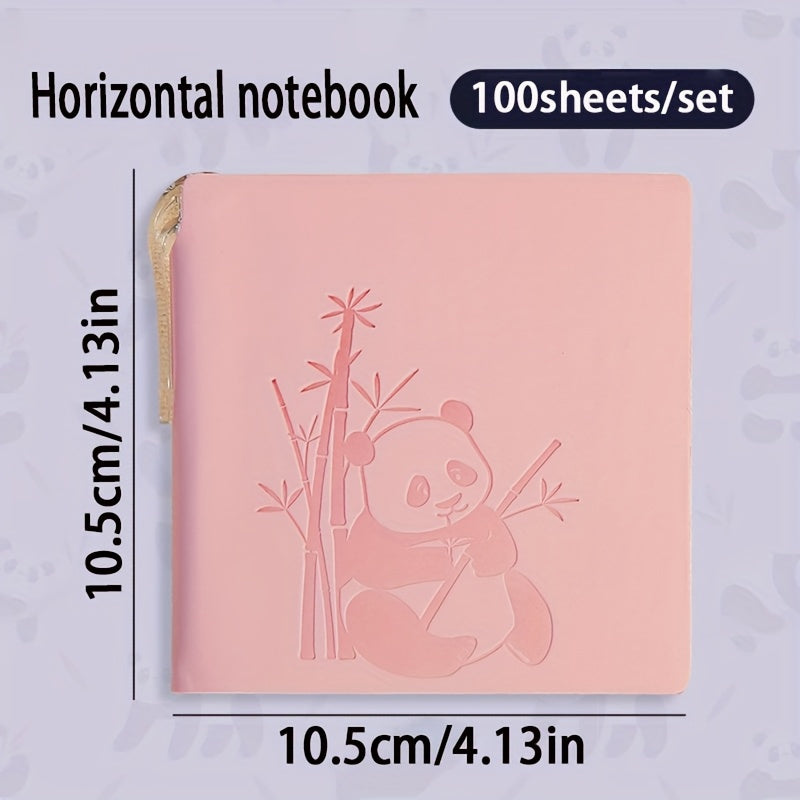 1set Cute Panda Notebook 1set Super Cute Panda Square Small Notebook