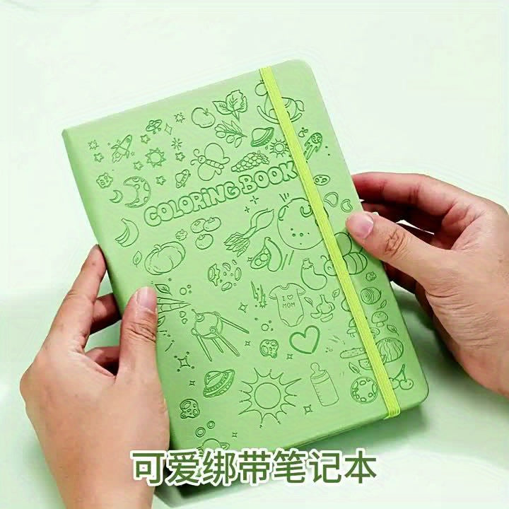 6-Pack Random Colors Cartoon-Themed Hardcover Notebooks with Elastic Closure