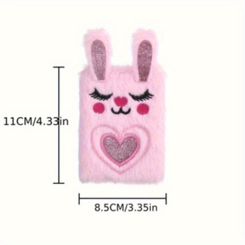 1\u002F2pcs Animal Plush Notebook - Soft Cover Cartoon Journal with Cute Design