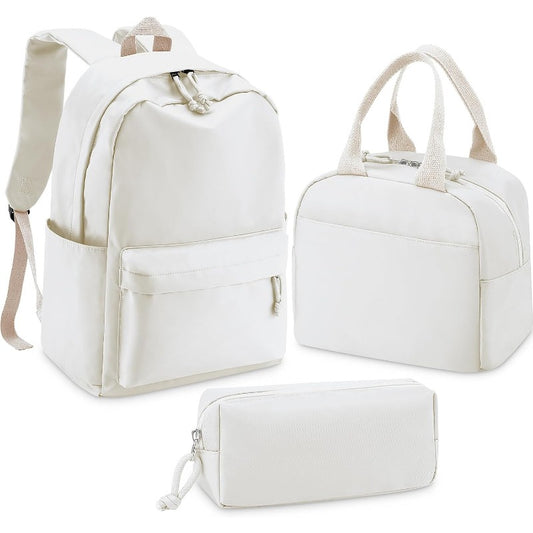 Cunno 3 Pcs School Backpack for Teen Girls Bookbags Lightweight Set with Lunch Box