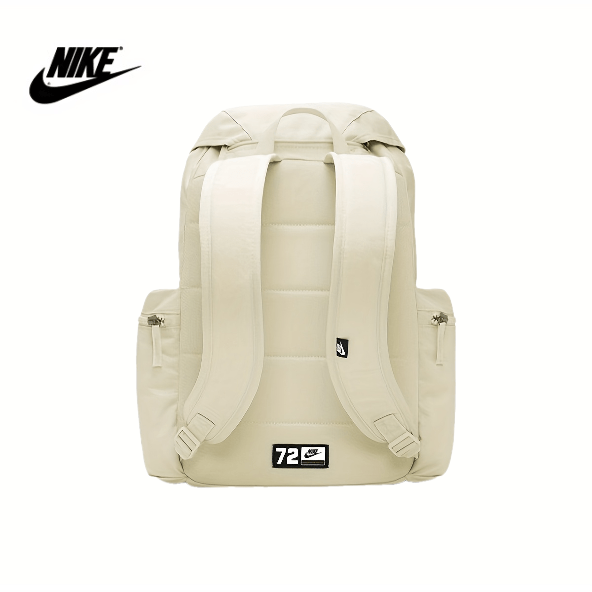 Nike Heritage Trendy Sports Backpack, Unisex Couple Style Brown & White BA6150-104