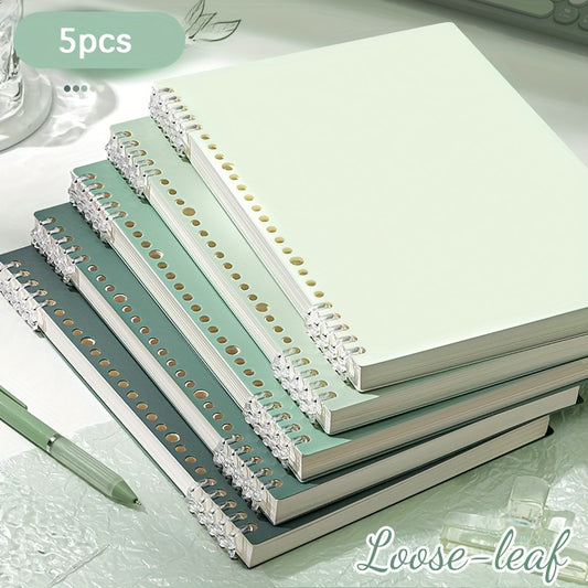 5pcs Stylish B5 Notebook 5pcs Stylish Non-Slip Detachable B5 Ring Notebook