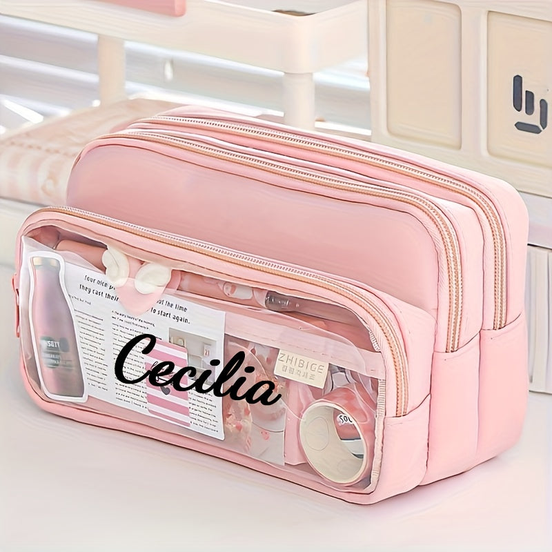 Personalized Light Blue Pen Case with