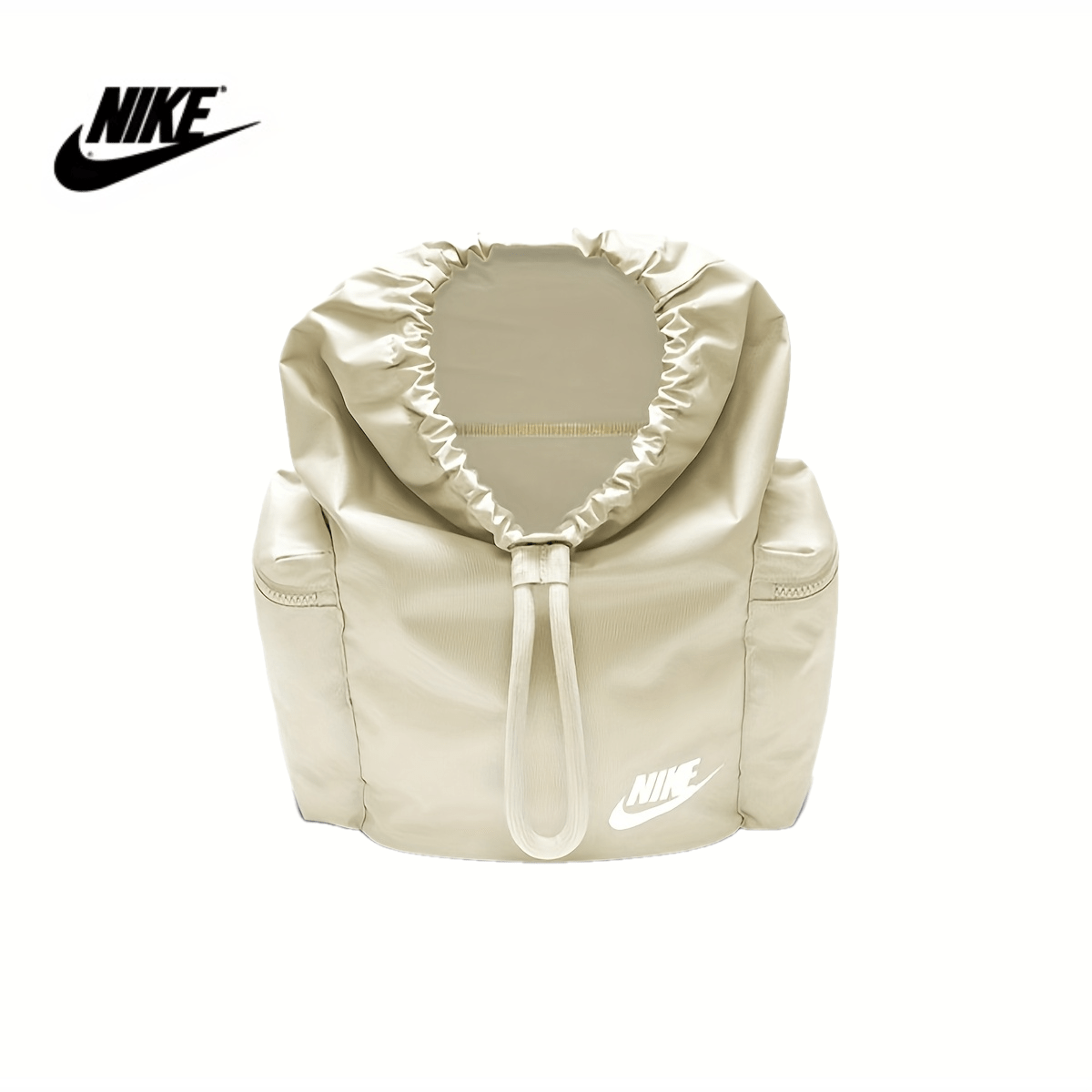 Nike Heritage Trendy Sports Backpack, Unisex Couple Style Brown & White BA6150-104
