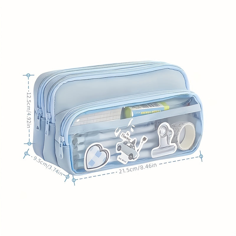 Personalized Light Blue Pen Case with