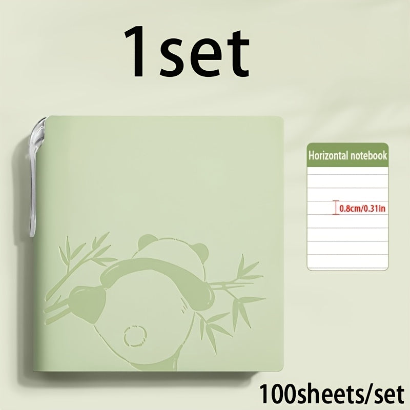 1set Cute Panda Notebook 1set Super Cute Panda Square Small Notebook