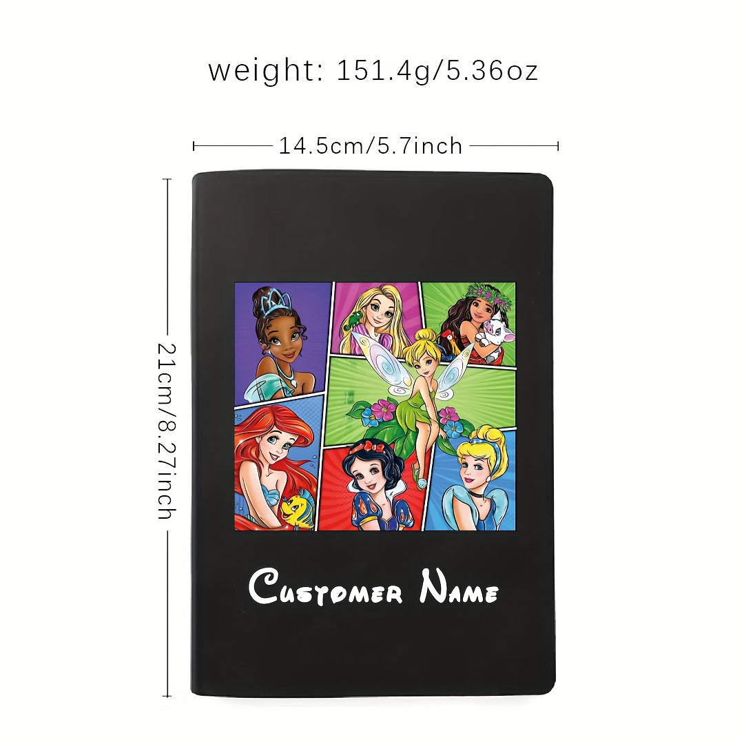 1pc Disney Princesses Personalized Name Notebook - Custom Princess Journal with Cinderella