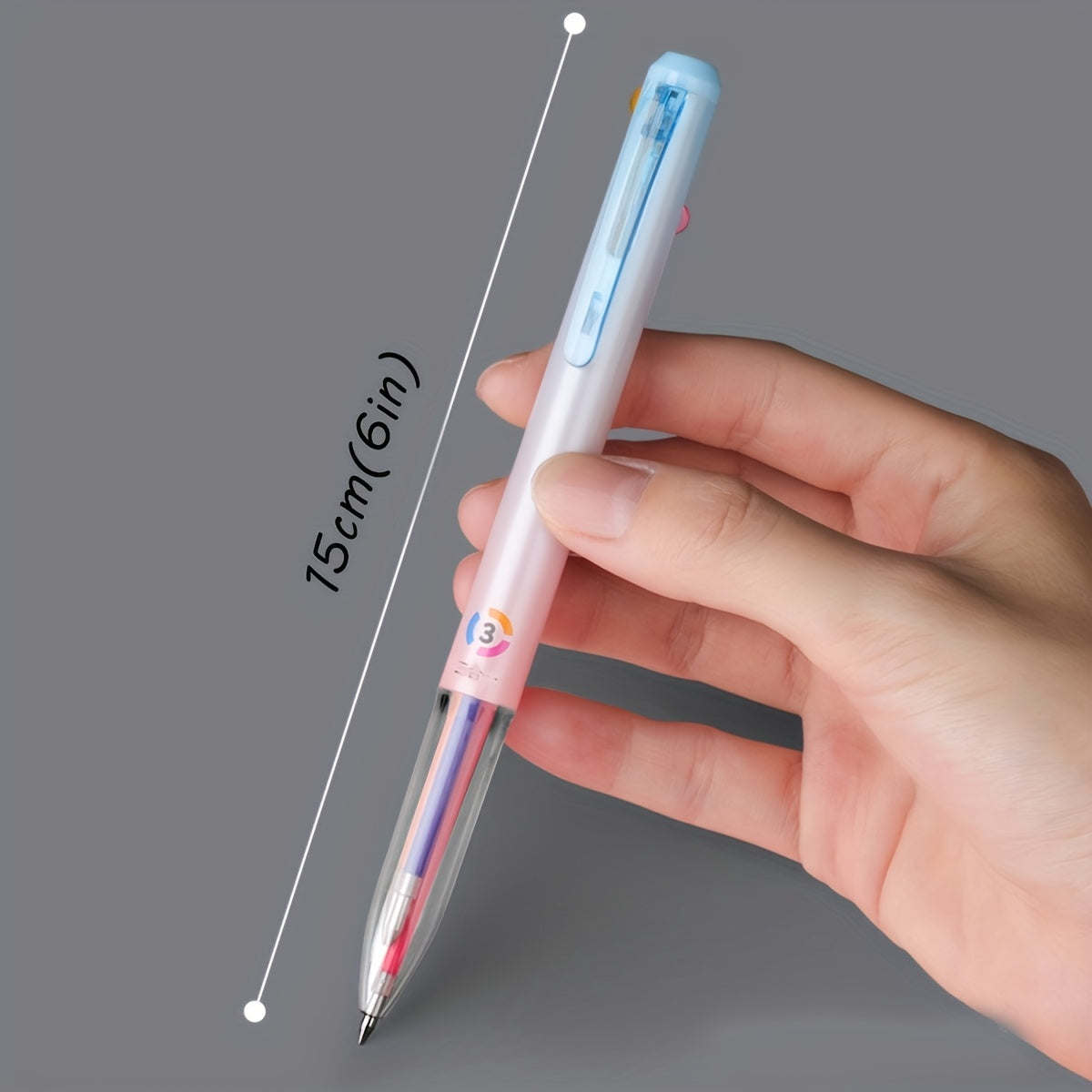 6pcs Fine Point Gel Pens 6pcs Fine Point 0.5mm Click Gel Pens