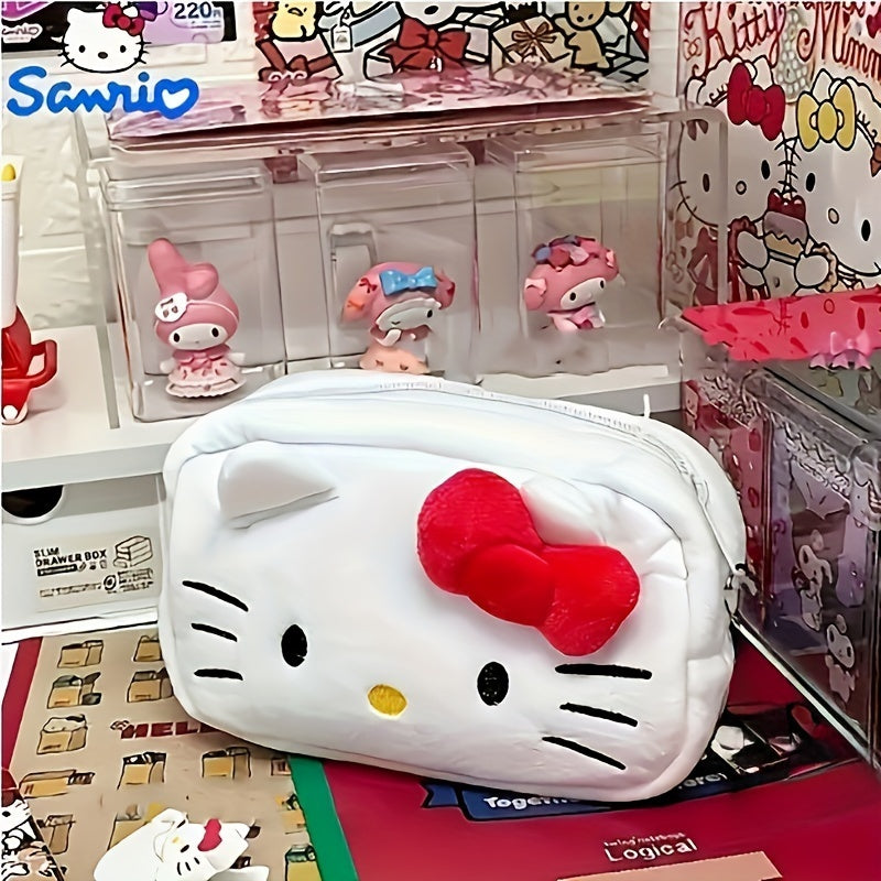 1pc Sanrio Hollow Kitty Compact Portable Pencil Case Stationery Organizer Pen Holder
