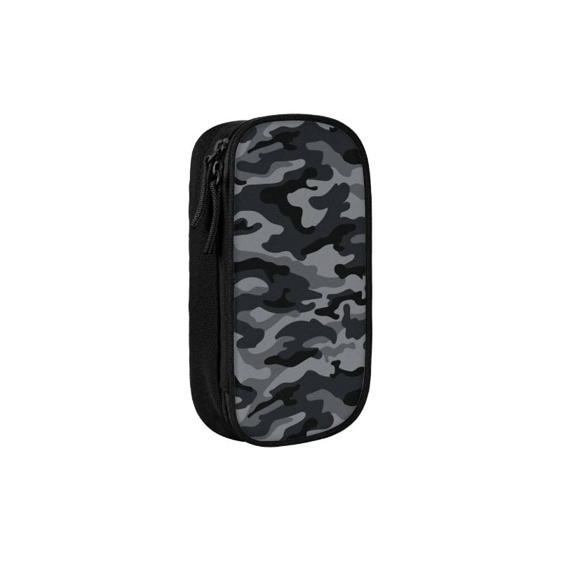 Large Capacity Camouflage Pencil Case with Multi-Compartment Organizer - Durable Zippered School