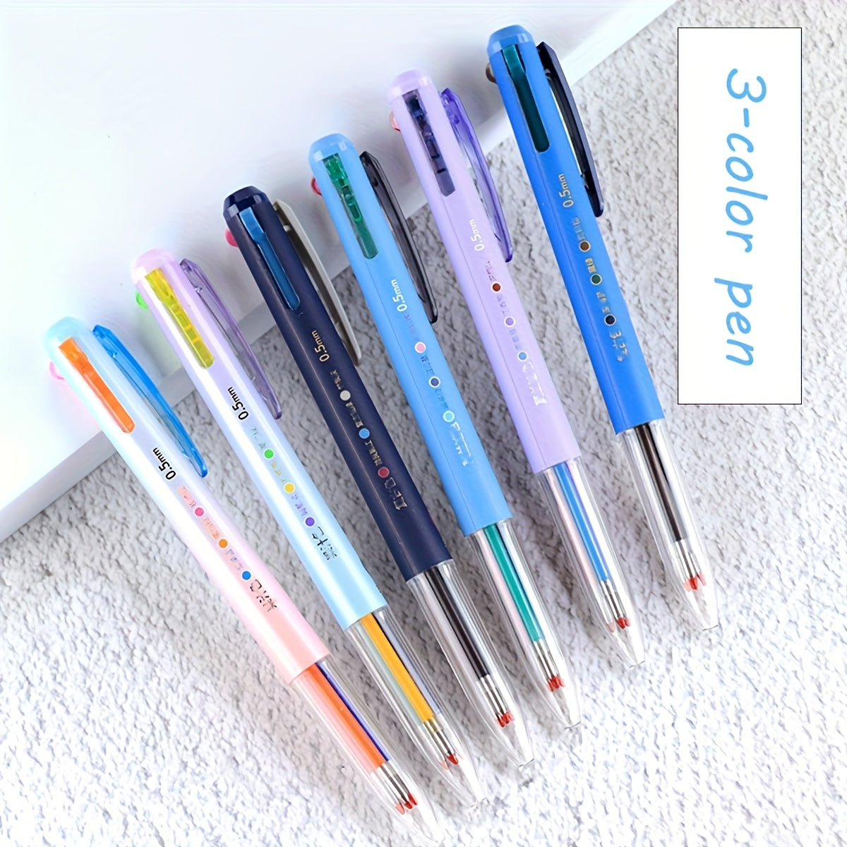 6pcs Fine Point Gel Pens 6pcs Fine Point 0.5mm Click Gel Pens