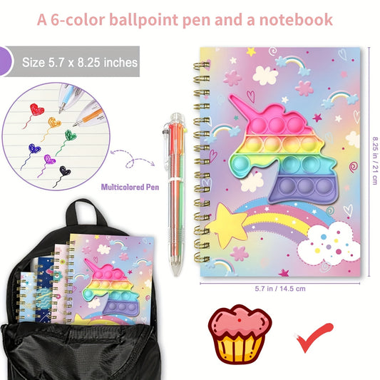 2pcs Unzipped Notebook Set, One 8.5X5.3-Inch Notebook with 80 Sheets And 160 Pages