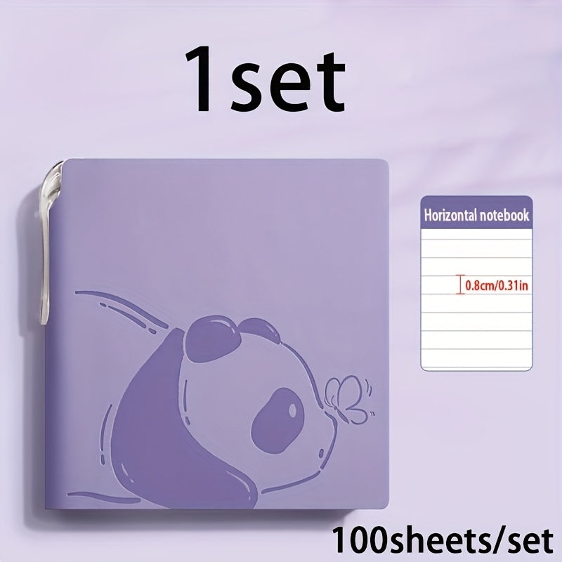 1set Cute Panda Notebook 1set Super Cute Panda Square Small Notebook