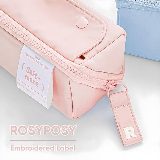 ROSYPOSY Softmore Pencil, Two Triangular Prisms Cute Pencil Bag School Girls Office, Pink