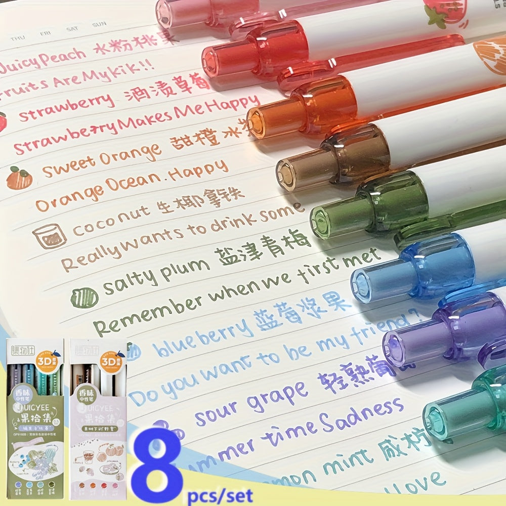 8-Pack Gel Pens 8-Pack Quick-Drying Colors Gel Pens Set